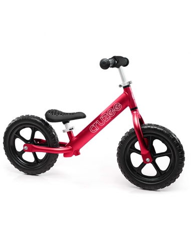 Rowerek biegowy Cruzee 12 SAFE czerwony czarne koła