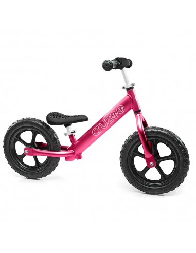 Rowerek biegowy Cruzee 12 SAFE różowy czarne koła