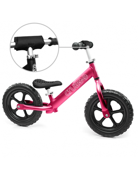 Rowerek biegowy Cruzee 12 SAFE różowy czarne koła Rowerek biegowy Cruzee 12 SAFE różowy czarne koła
