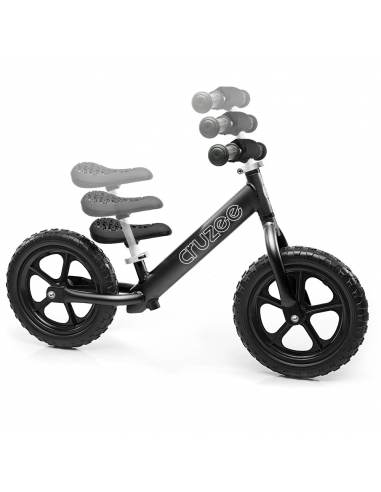 Rowerek biegowy Cruzee 12 SAFE różowy czarne koła + pasek do noszenia GRATIS