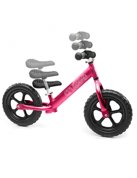Rowerek biegowy Cruzee 12 SAFE różowy czarne koła + pasek do noszenia GRATIS Rowerek biegowy Cruzee 12 SAFE różowy czarne koła + pasek do noszenia GRATIS