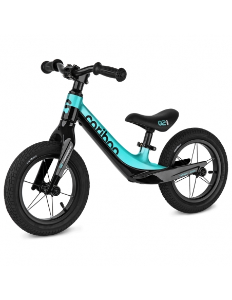 Rowerek biegowy Cariboo Magnesium Air Black/Turquoise (pompowane koła)