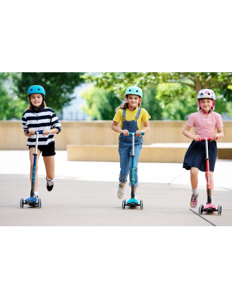 Hulajnoga Maxi Micro Deluxe Foldable LED Navy/Red (składana, świecące koła)