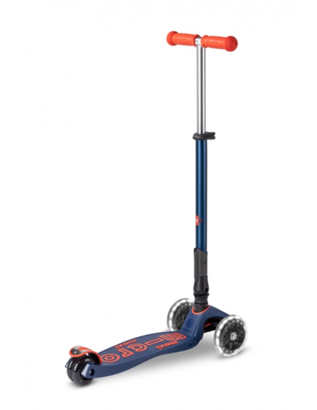 Hulajnoga Maxi Micro Deluxe Foldable LED Navy/Red (składana, świecące koła)