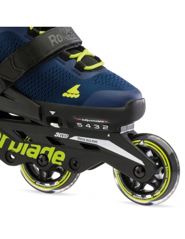 Rolki dziecięce Rollerblade MICROBLADE 3WD Blue Royal/Lime