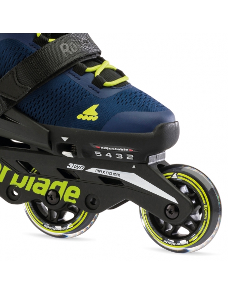 Rolki dziecięce Rollerblade MICROBLADE 3WD Blue Royal/Lime