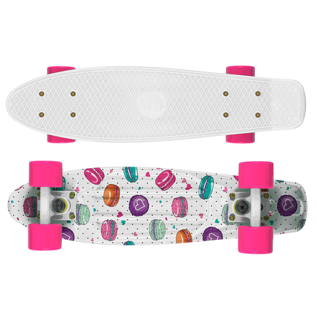 Deskorolka Fish Skateboards Print Macarons/White/Pink
