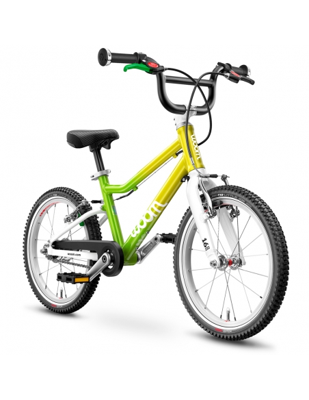 Rower dziecięcy woom 3 AUTOMAGIC (16") Atomic Neon (z automatyczną przerzutką) + nóżka woom Leggie S GRATIS