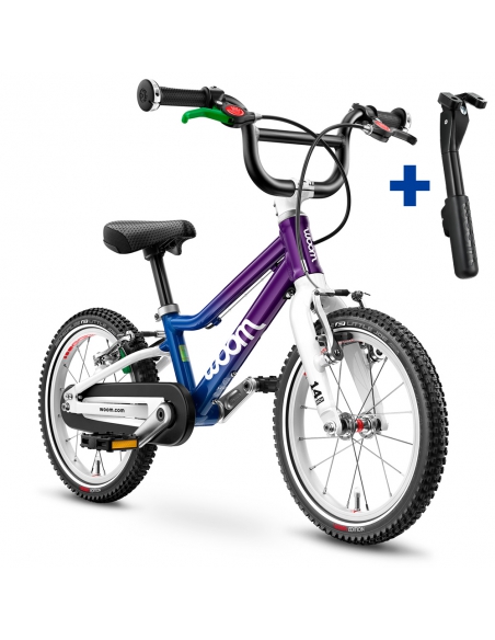 Rower dziecięcy woom 2 (14") Cosmic Blurple + nóżka woom Leggie S GRATIS