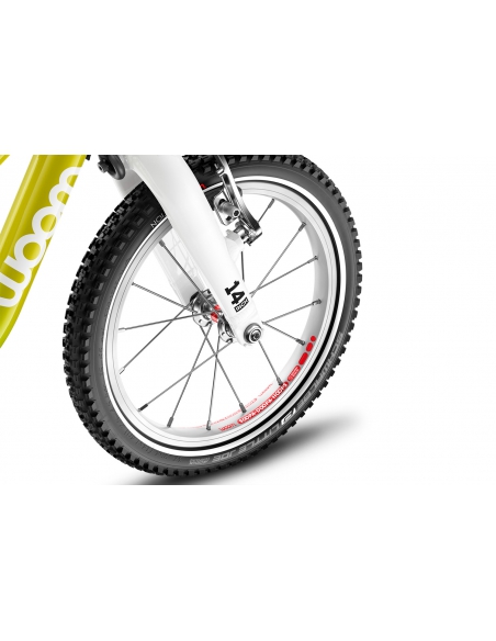 Rower dziecięcy woom 2 (14") Atomic Neon + nóżka woom Leggie S GRATIS
