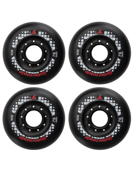 Kółka do rolek Rollerblade Wheels Apex 76mm/80A Black (zestaw 4 szt.)