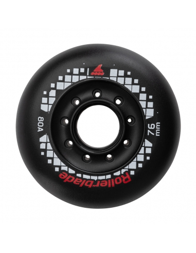 Kółka do rolek Rollerblade Wheels Apex 76mm/80A Black (zestaw 4 szt.)