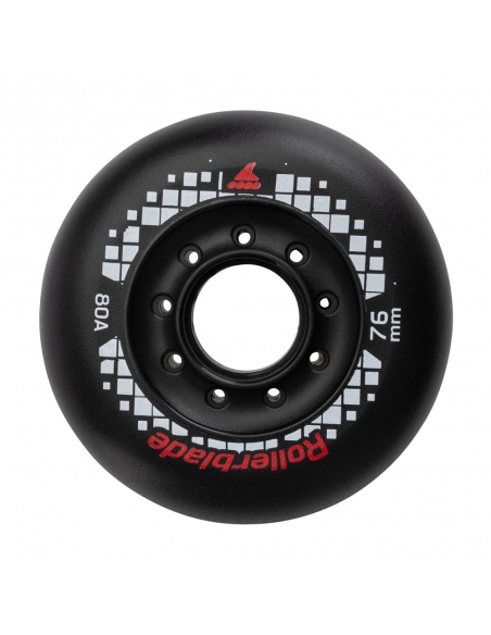 Kółka do rolek Rollerblade Wheels Apex 76mm/80A Black (zestaw 4 szt.)