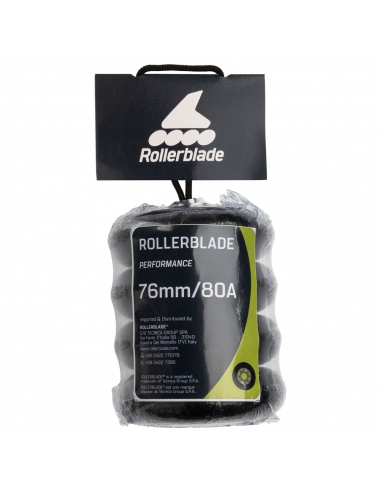 Kółka do rolek Rollerblade Wheels Apex 76mm/80A Black (zestaw 4 szt.)