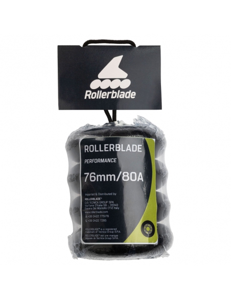 Kółka do rolek Rollerblade Wheels Apex 76mm/80A Black (zestaw 4 szt.)