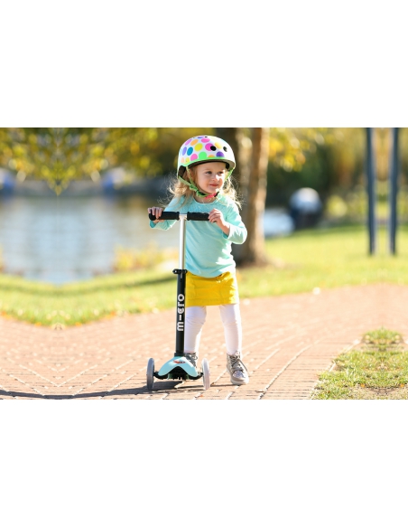 OUTLET Hulajnoga Jeździk Micro Mini2go Deluxe Plus Mint (z siedziskiem i drążkiem do pchania) (brak opakowania)