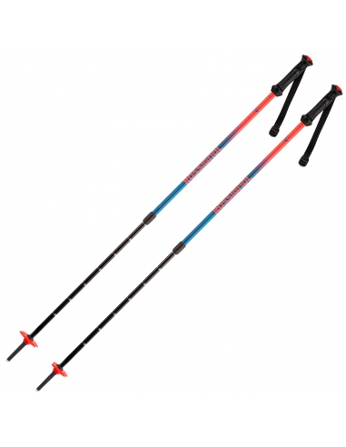 Kije narciarskie Rossignol (regulowane 70-105 cm) Telescopic Junior Black/Blue/Red