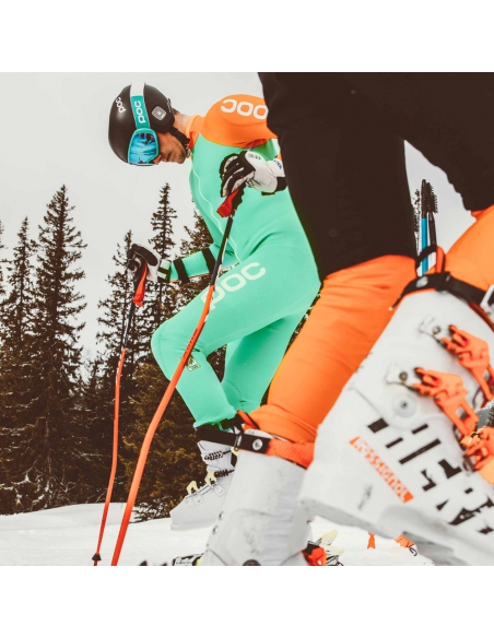 Guma narciarska kombinezon POC Skin GS JR Emerald Green/Zink Orange