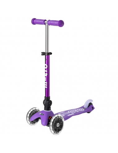 Hulajnoga Mini Micro Deluxe Foldable LED Purple (składana, świecące koła)