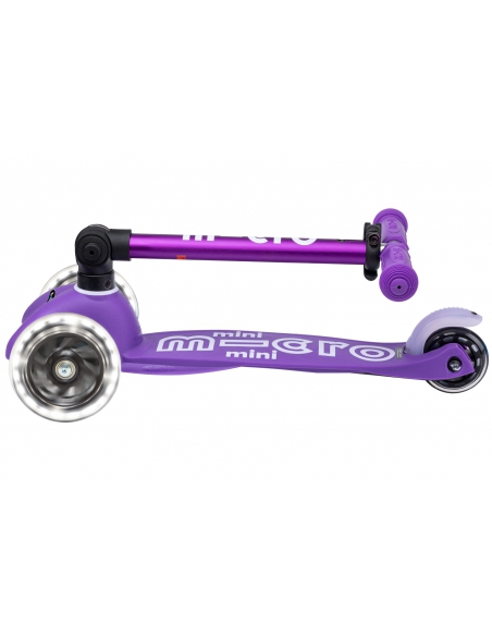 Hulajnoga Mini Micro Deluxe Foldable LED Purple (składana, świecące koła)