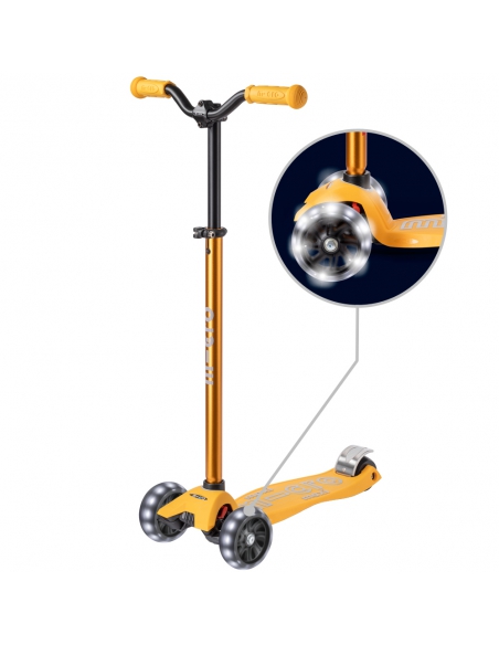 Hulajnoga Maxi Micro Deluxe PRO LED Sunburst Yellow (świecące koła)