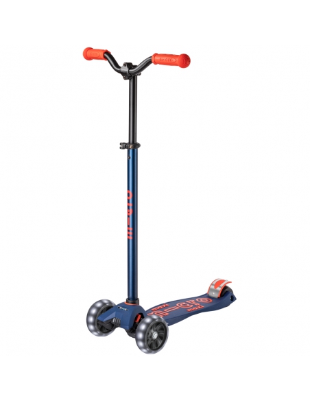 Hulajnoga Maxi Micro Deluxe PRO LED Navy Red (świecące koła)