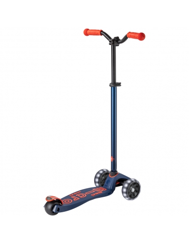 Hulajnoga Maxi Micro Deluxe PRO LED Navy Red (świecące koła)