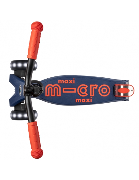 Hulajnoga Maxi Micro Deluxe PRO LED Navy Red (świecące koła)