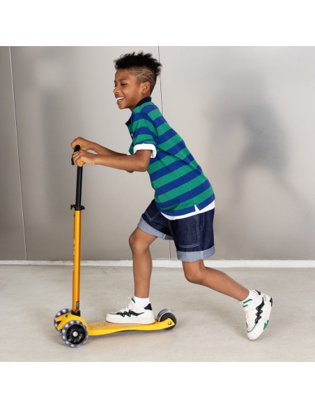 Hulajnoga Maxi Micro Deluxe PRO LED Sunburst Yellow (świecące koła)