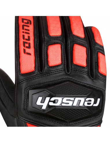 Rękawice narciarskie Reusch WorldCup Warrior Team (pięciopalczaste) Black/Fluo-Red