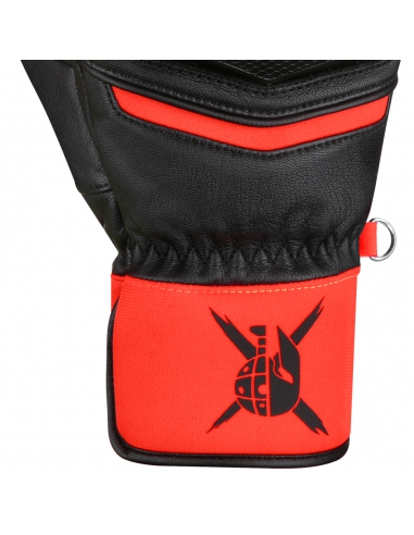 Rękawice narciarskie Reusch WorldCup Warrior Team (pięciopalczaste) Black/Fluo-Red