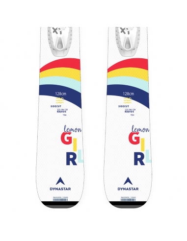 Narty dziecięce Dynastar LEMON GIRL + wiązania Look KID-X 4 GW