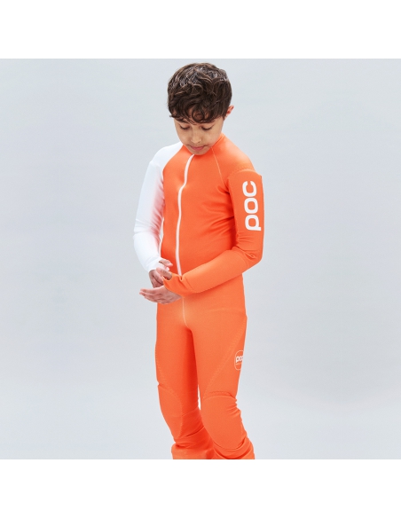 Guma narciarska kombinezon POC Skin GS JR Zink Orange/Hydrogen White