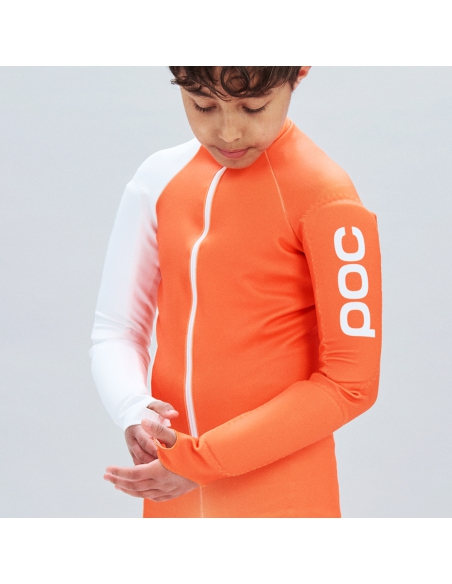 Guma narciarska kombinezon POC Skin GS JR Zink Orange/Hydrogen White