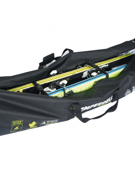 Pokrowiec na narty (4 pary) Komperdell NATIONALTEAM EXPANDABLE POLE & SKI BAG WITH WHEELS (na kółkach) 3/4P 220cm Pokrowiec na narty (4 pary) Komperdell NATIONALTEAM EXPANDABLE POLE & SKI BAG WITH WHEELS (na kółkach) 3/4P 220cm