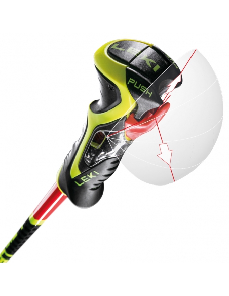 Kije narciarskie slalomowe Leki WCR TBS SL 3D Red (Trigger 3D)