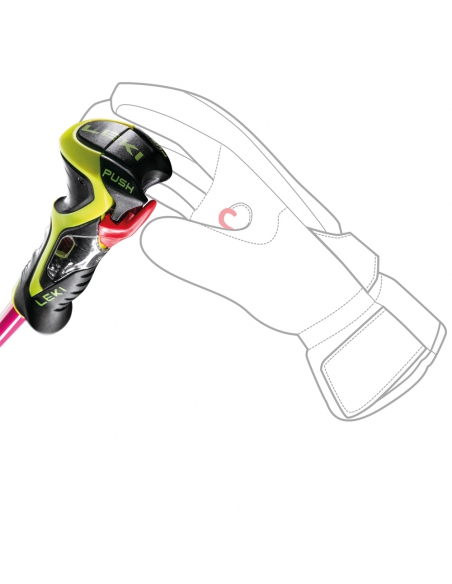 Kije narciarskie slalomowe Leki WCR TBS SL 3D Pink (Trigger 3D)