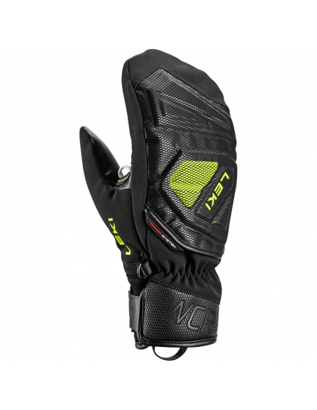 Rękawice narciarskie Leki WCR C-Tech 3D Junior Mitten (jednopalczaste) Black/Ice-Lemon