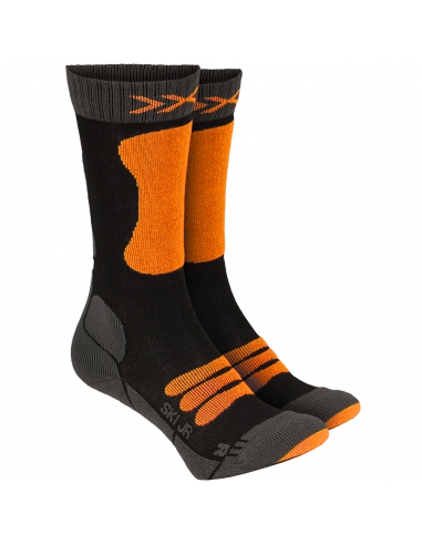 Skarpety narciarskie dziecięce X-Socks SKI JUNIOR 4.0 Anthracite Melange/X-Orange