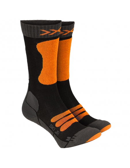 Skarpety narciarskie dziecięce X-Socks SKI JUNIOR 4.0 Anthracite Melange/X-Orange