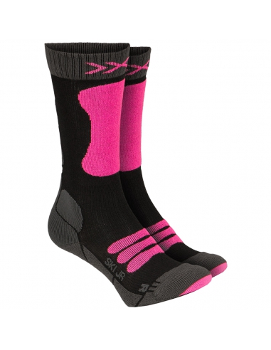 Skarpety narciarskie dziecięce X-Socks SKI JUNIOR 4.0 Anthracite Melange/Magnolia