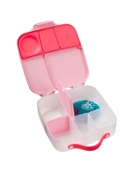 Duży lunchbox śniadaniówka z wkładem chłodzącym b.box Flamingo Fizz