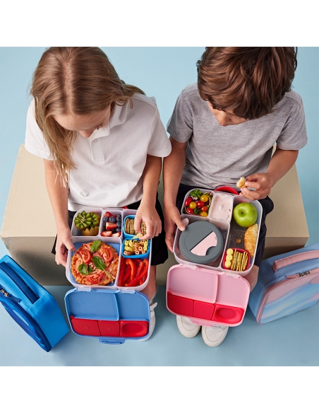 Duży lunchbox śniadaniówka z wkładem chłodzącym b.box Flamingo Fizz