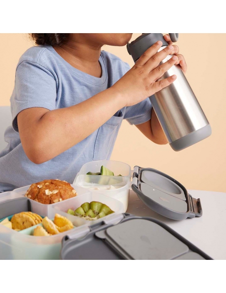 Duży lunchbox śniadaniówka z wkładem chłodzącym b.box Graphite