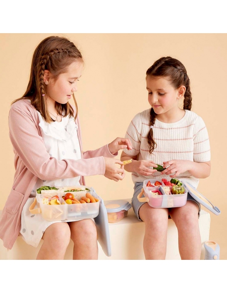 Duży lunchbox śniadaniówka z wkładem chłodzącym b.box Feeling Peachy