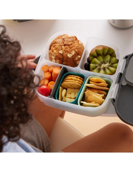 Duży lunchbox śniadaniówka z wkładem chłodzącym b.box Graphite