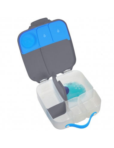 Duży lunchbox śniadaniówka z wkładem chłodzącym b.box Blue Slate