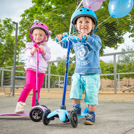 Niebiesko neonowy klakson do hulajnóg Mini Micro oraz Maxi Micro