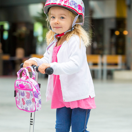 Torebka Micro na hulajnogę różowe słonie elephant