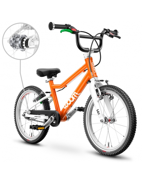 Rower dziecięcy Woom 3 AUTOMAGIC Flame Orange (16") pomarańczowy (z automatyczną przerzutką)